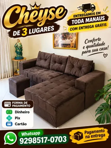 ?SOFA CHEYSE DE LUXO , ENTREGAMOS PPR TODOS OS BAIRROS DE MANAUS ?
