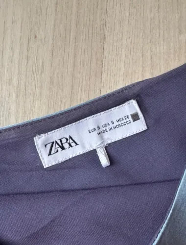 vestido acetinado zara P