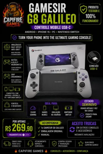 GameSir G8 Galileo Original - Seminovo - Caixa - R$269,90