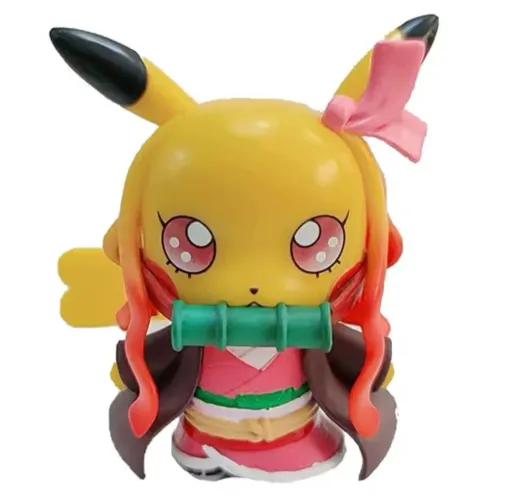 Miniatura Pikachu Cosplay Nezuko Demon Slayer Action Figure