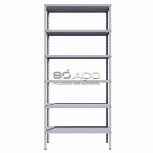 estante aberta com 06 prateleiras sem reforço 2000x920x300mm