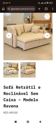 Sofá Retrátil e Reclinável Sem Caixa - Modelo Ravena