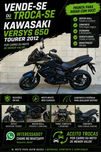 Vende-Se Kawasaki Versys 650 Tourer 2012/2012