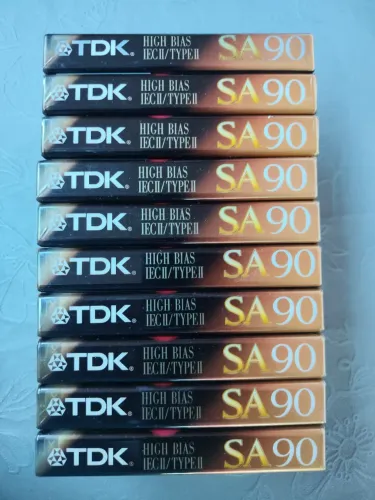 Fita cassete TDK SA-90 min lote 10 fitas lacradas (virgens)