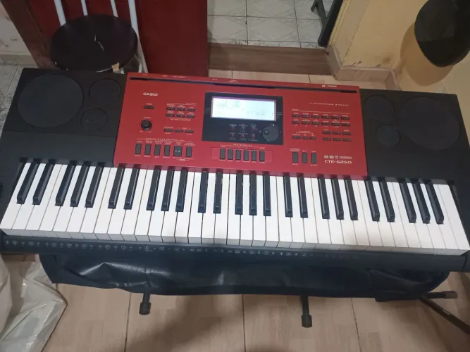 Teclado casio CTK 6250 "NOVO" manual e tudo