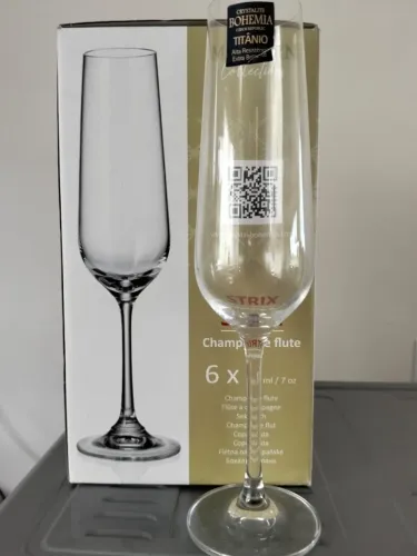 CONJUNTO DE TAÇAS CHAMPAGNE CRYSTAL BOHEMIA