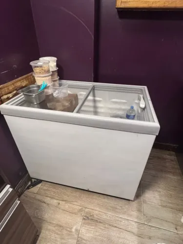 Freezer tampa de vidro 310