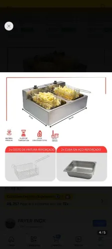 Fritadeira elétrica na caixa nunca foi usada 