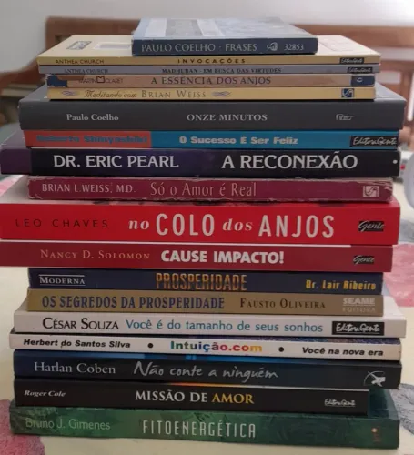 Combo de 18 livros de espiritualidade e auto-ajuda: Paulo Coelho, Lair Ribeiro e outros
