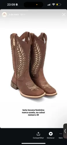 BOTA TEXANA FEMININA