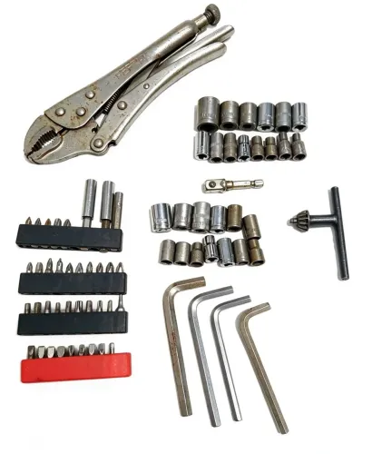 Kit Ferramentas Completo (Alicate, Mandril, Bits e Soquetes)