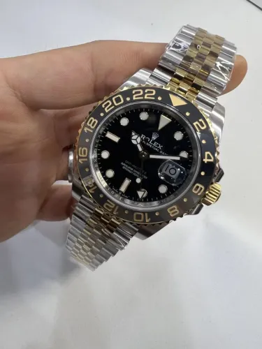 Relógio Estilo GMT 40mm Automático - Safira e Aço Inox Super ETA 
