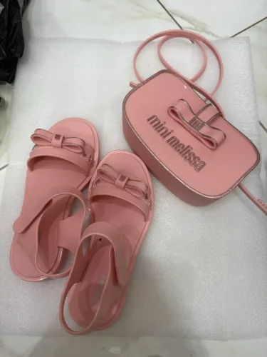 Kit sandália Melissa e bag rosa mini mel / Melissa Charm