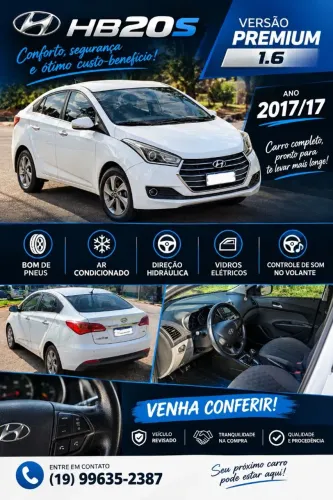 Hyundai HB20S Premium 1.6 Flex 16V Aut. 4P 2017