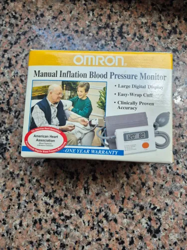 Medidor de pressao sanguínea de inflação manual omron hem 412c