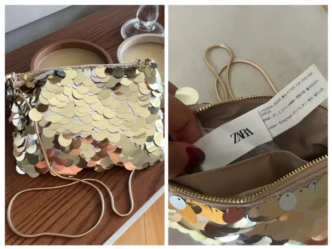 Bolsa para festa Zara nova