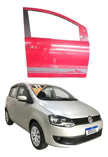 Porta Dianteira Direita Volkswagen Fox 2010 2011 2012 Dianteira Direita Vermelho
