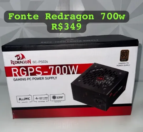 Fonte Redragon 700w 80 Plus [Novo]