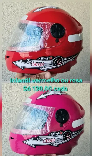 Capacetes infantis. Novos Lacrados. Originais selo Inmetro. Nacional