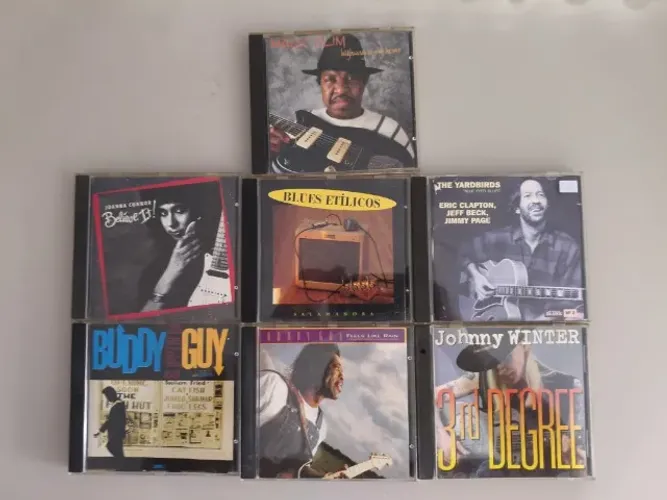 Kit 7 CDs Originais De Blues Buddy Guy Johnny Winter Yardbirds Raro