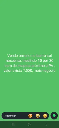 Vendo terreno 10 por 30 próximo a PA,