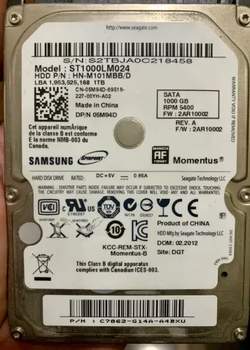 HD 1TB Samsung 2.5