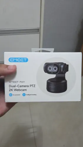 Webcam EMEET Pixy Dual-Camera PTZ 2K Com Inteligência Artificial - Novo Lacrado