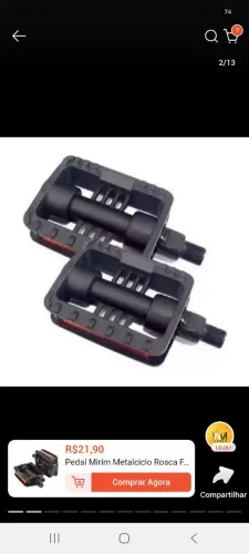 Pedal Infantil rosca grossa 9/16