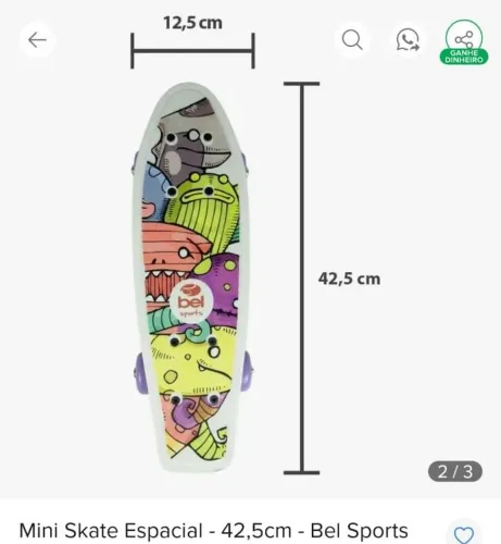 Mini Skate espacial 42,5 cm