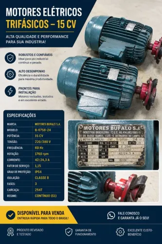 Motores trifasico 15cv