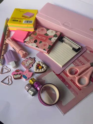 Kit Papelaria Rosa Premium