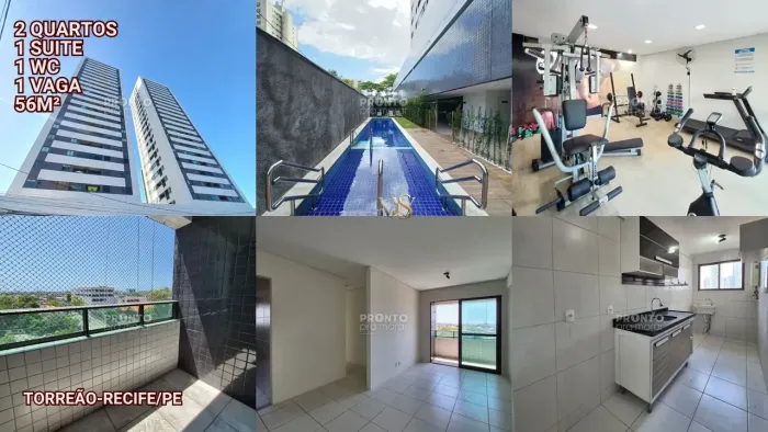 APARTAMENTO À VENDA COM 2 QUARTOS SENDO 1 SUITE BAIRRO DO TORREAO-RECIFE/PE