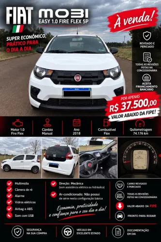 Fiat Mobi Easy 1.0 Fire Flex 5P. 2018