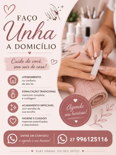 Manicure a Domicílio | Unhas Naturais | Atendimento em Casa