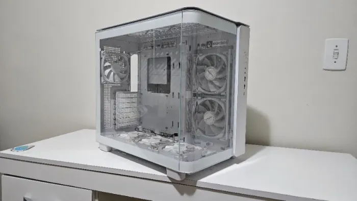 Gabinete Montech King 95 Pro White | 6 Fans ARGB PWM | Completo na Caixa