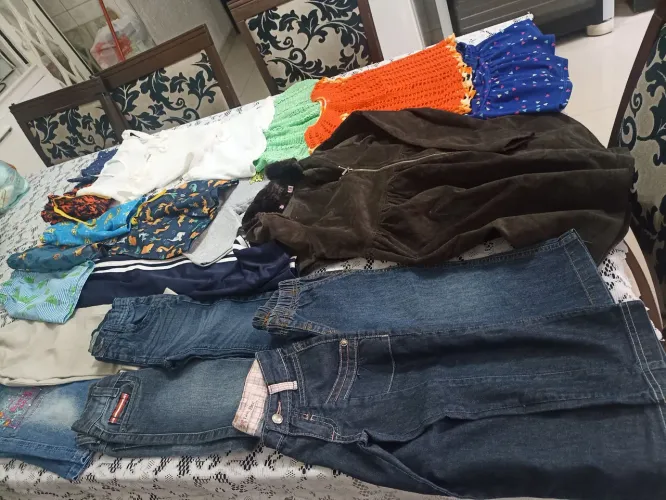 roupinhas para menina e menino varia calça vestidinho e short tamanho até 2 anos