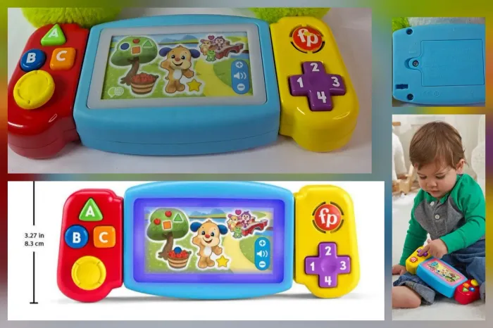 Videogame Portátil Aprende Comigo da linha Fisher-Price <br>Trilíngue.
