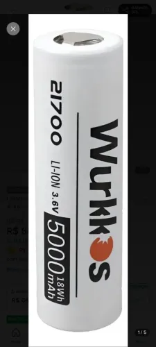 Bateria Wurkkos 21700 5000mah