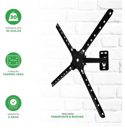 Suporte TV Articulado Brasforma BR-3.0 Original NF