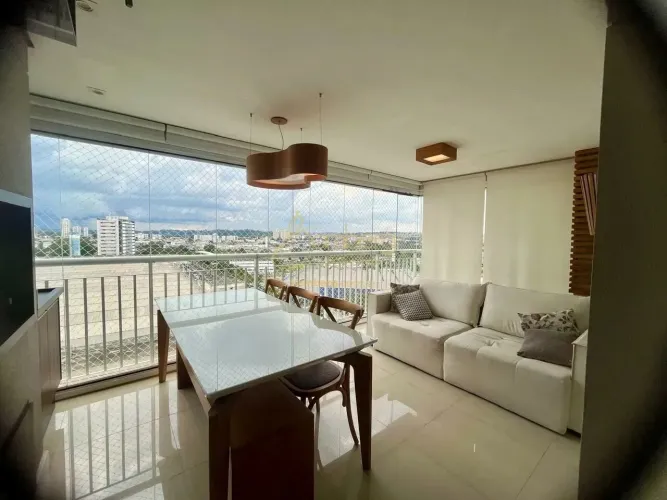 Apartamento mobiliado à venda no Square Santo Amaro vista aberta e varanda gourmet