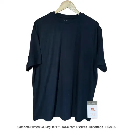 Camiseta Primark XL - Nova com Etiqueta - R$79,00 ? XL - Regular Fit (109-118cm)