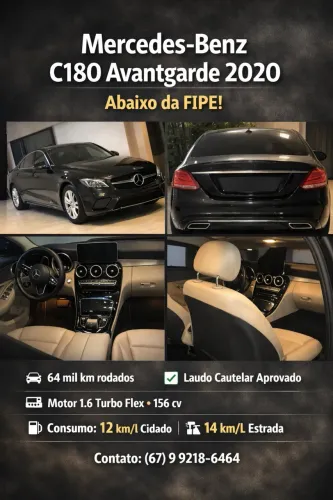 Mercedes-Benz C-180 CGI Avant. 1.6/1.6 Flextb 16V Aut. 2020
