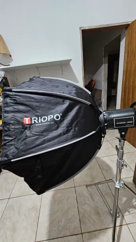 Kit tripé, iluminação, octabox