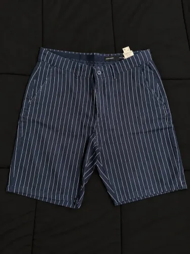 Bermuda Renner Linho - Azul Listrado - Nova - 38