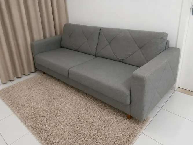 Sofá 4 lugares 2, 20 mt cinza
