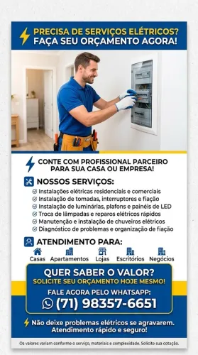? ELETRICISTA PROFISSIONAL | Instalações e Reparos Elétricos