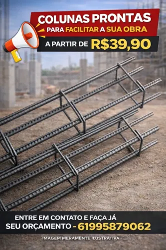 Colunas prontas para uso / peça de 3 metros a vista 39,90