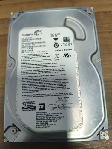 HD Seagate 500GB Desktop 3.5" 7200RPM SATA - Saúde 100% (Testado)