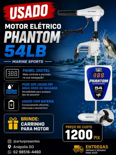 Cadeira de canoa e motor eletrico últimas unidades menos que preço de custo 