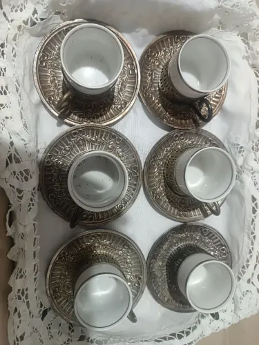 Conjunto de xícaras Prata 90 vintage